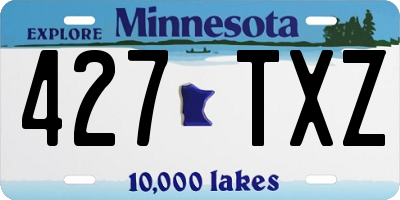 MN license plate 427TXZ