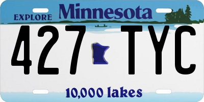 MN license plate 427TYC