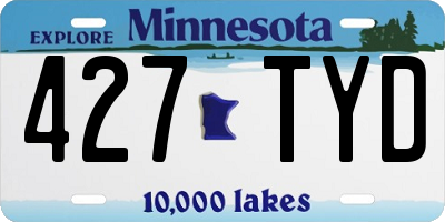MN license plate 427TYD