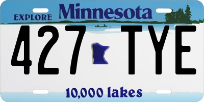 MN license plate 427TYE