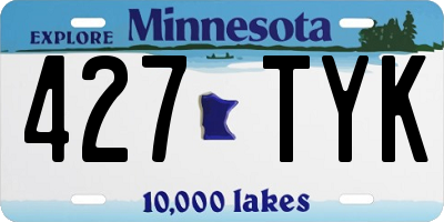 MN license plate 427TYK