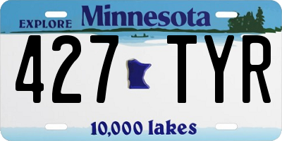 MN license plate 427TYR