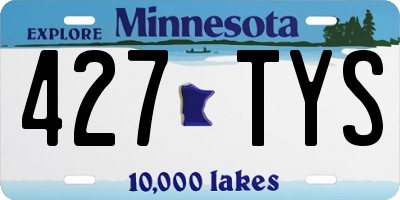 MN license plate 427TYS