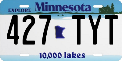 MN license plate 427TYT