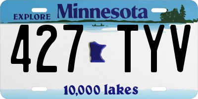 MN license plate 427TYV