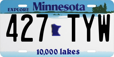 MN license plate 427TYW