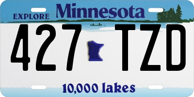 MN license plate 427TZD