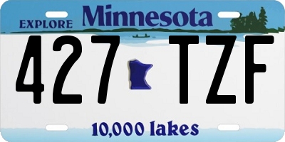 MN license plate 427TZF