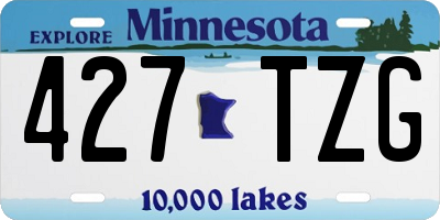MN license plate 427TZG