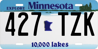 MN license plate 427TZK