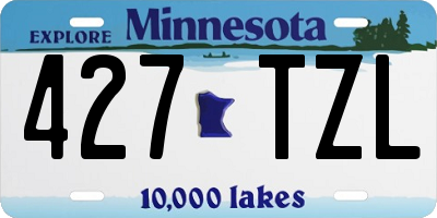 MN license plate 427TZL