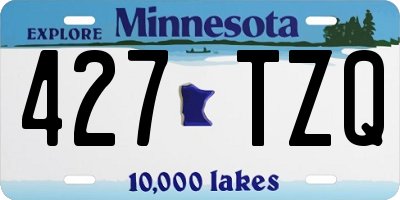 MN license plate 427TZQ