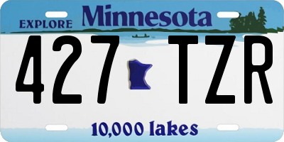 MN license plate 427TZR