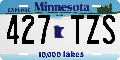 MN license plate 427TZS