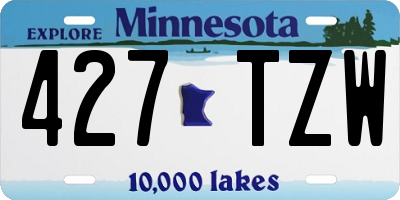 MN license plate 427TZW