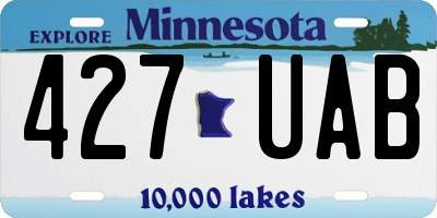 MN license plate 427UAB