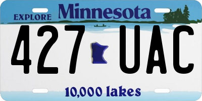 MN license plate 427UAC