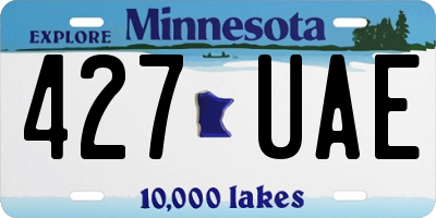 MN license plate 427UAE