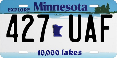 MN license plate 427UAF