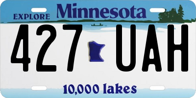 MN license plate 427UAH
