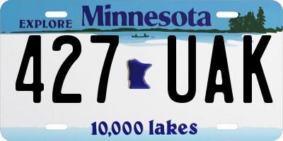 MN license plate 427UAK