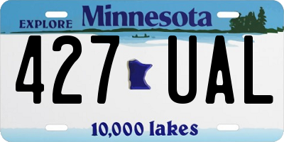 MN license plate 427UAL