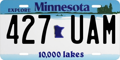 MN license plate 427UAM