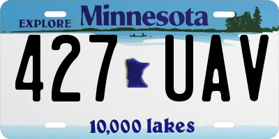 MN license plate 427UAV