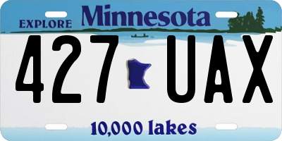 MN license plate 427UAX
