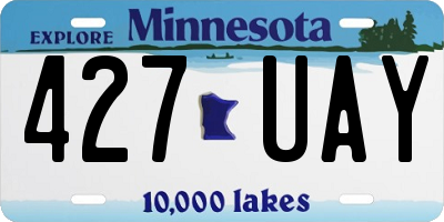 MN license plate 427UAY
