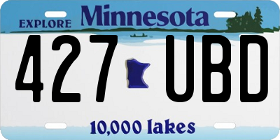 MN license plate 427UBD
