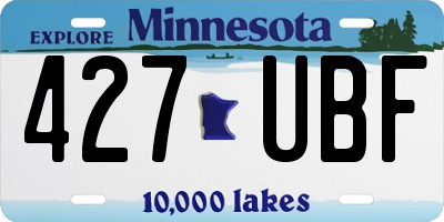 MN license plate 427UBF