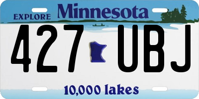 MN license plate 427UBJ