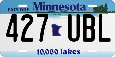 MN license plate 427UBL