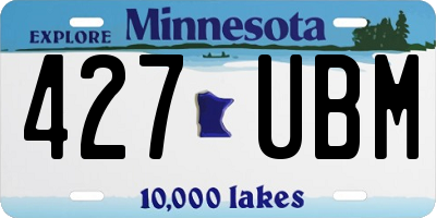 MN license plate 427UBM
