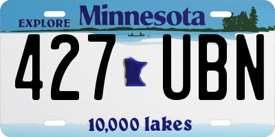 MN license plate 427UBN