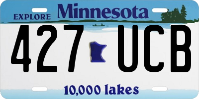 MN license plate 427UCB