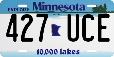 MN license plate 427UCE