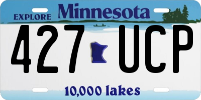 MN license plate 427UCP