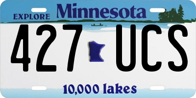 MN license plate 427UCS
