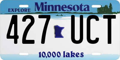 MN license plate 427UCT