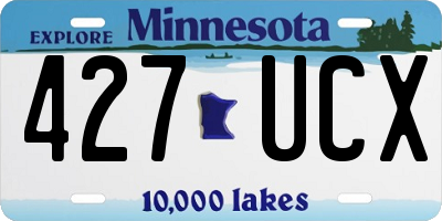 MN license plate 427UCX