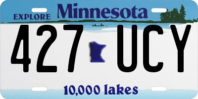 MN license plate 427UCY