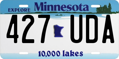MN license plate 427UDA
