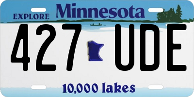 MN license plate 427UDE