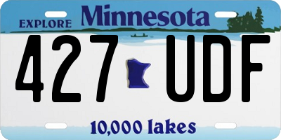 MN license plate 427UDF