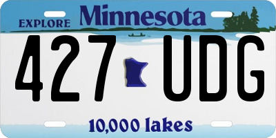 MN license plate 427UDG