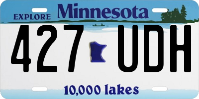 MN license plate 427UDH
