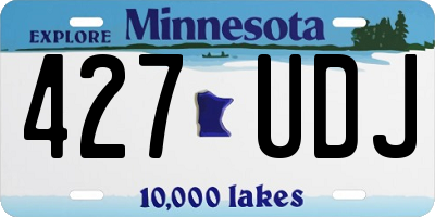MN license plate 427UDJ