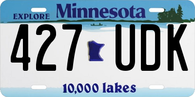 MN license plate 427UDK
